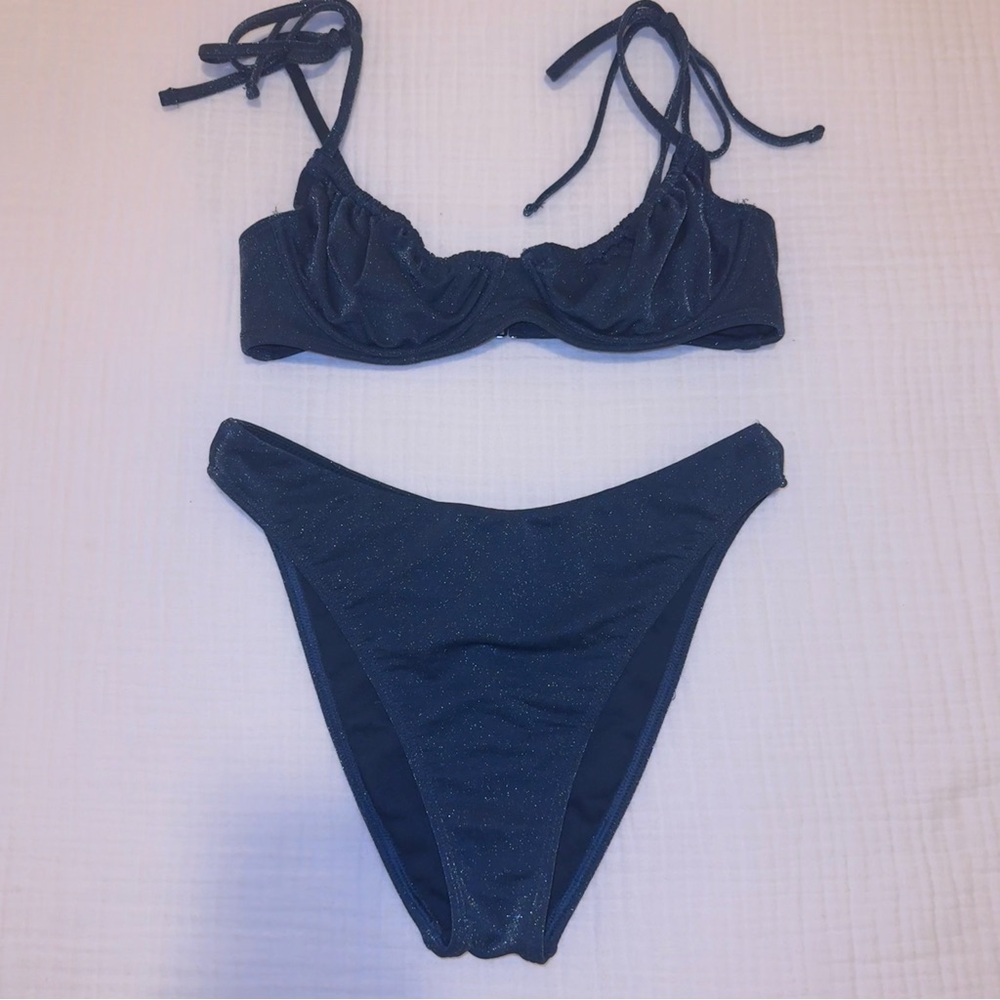 Blue Abercrombie & Fitch Sparkly Bikini